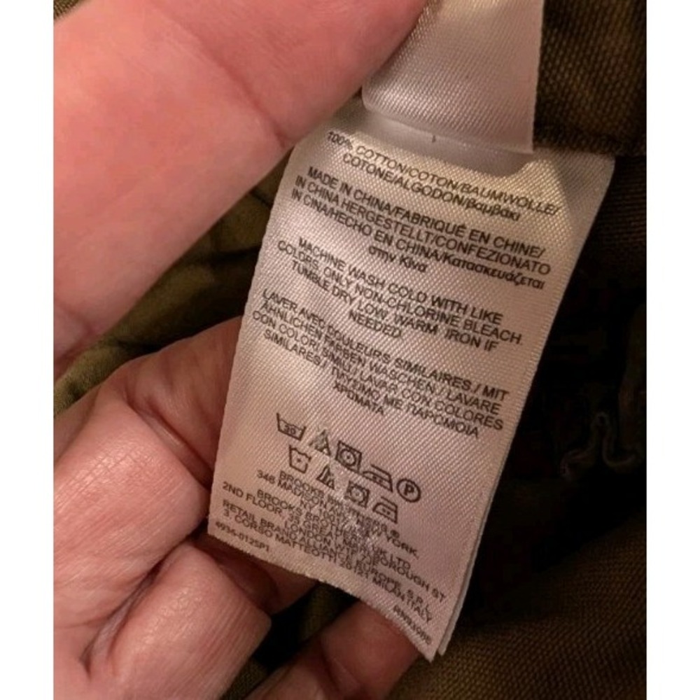 Brooks Brothers 1818 Women's 10 Olive Cargo Utility Pant Straight Pockets - Picture 10 of 12